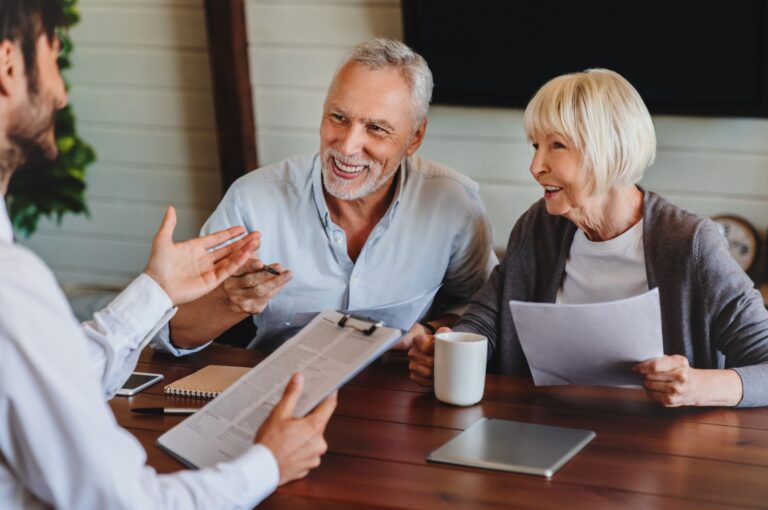 An older couple with a financial planner